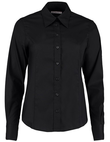 KUS-KK702-Womens Tailored Fit Corporate Oxford Shirt Long Sleeve